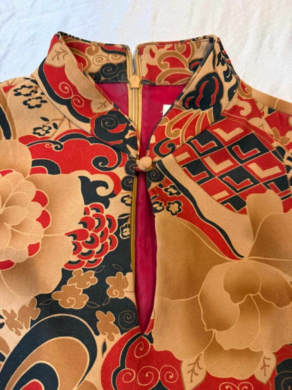 Jessica Howard Vintage Asian Cheongsam Qipao Shift Dress - Picture 3 of 7